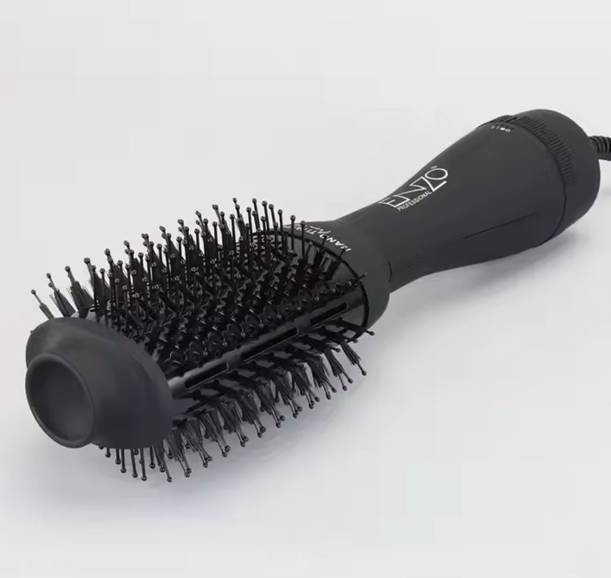 Brosse Soufflante ENZO Italianne® Nano Titanium (1500 Watt) Noir 3-en-1 – Volume & Brillance Instantanés